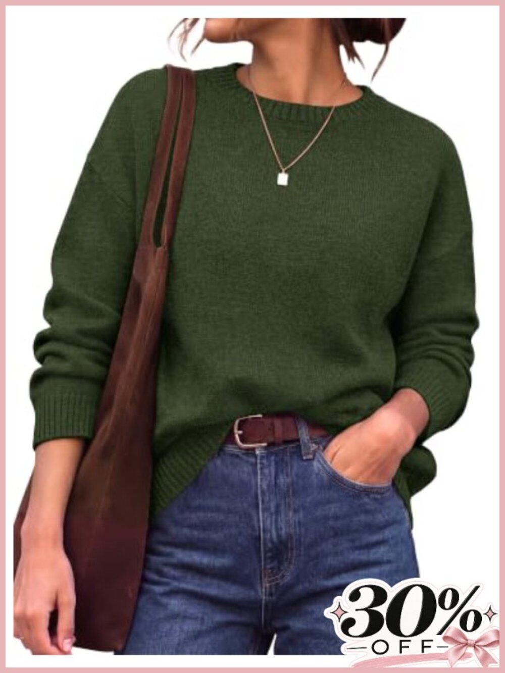 BTFBM Womens Oversized Crewneck Sweater Pullover Loose Knit Tunic Top